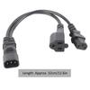 Power Cords C14 Male To C13 Nema 5‑15R Female Power Cord 10A 250V Safe Waterproof 1 in 2 Out One Time Molding For LCD Monitors
