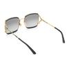 Gucci Vintage Fashion Butterfly Square Frame Sunglasses Grey Gold Plate Frame Square Sunglasses Women's