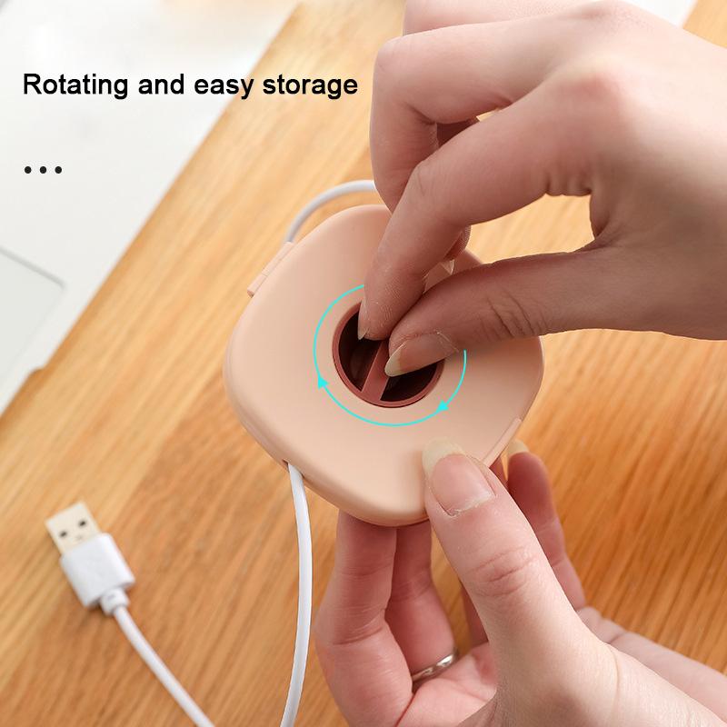Rotatable Data Cable Storage Box Travel Portable Multifunction Cable Storage Box  Earphone Charging Cable Storage Phone Holder