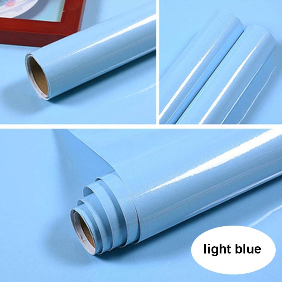 Pearlescent Solid Color Oil-proof PVC Wallpaper Self-adhesive Waterproof Renovation Sticker for Kitchen Furniture Table Cabinet