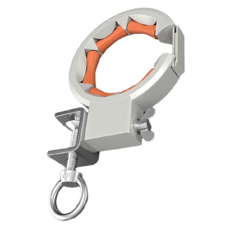 

High Capacity Bridge Mount Pulley 65mm Opening Steel Clamp Smooth Spindles Roller 330 Degree Flexible Positioning Tool