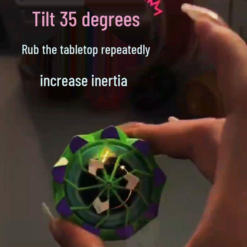 Fireworks Gyro Light-Up Rotating Fidget Spinner: Flashing Decompression Toy