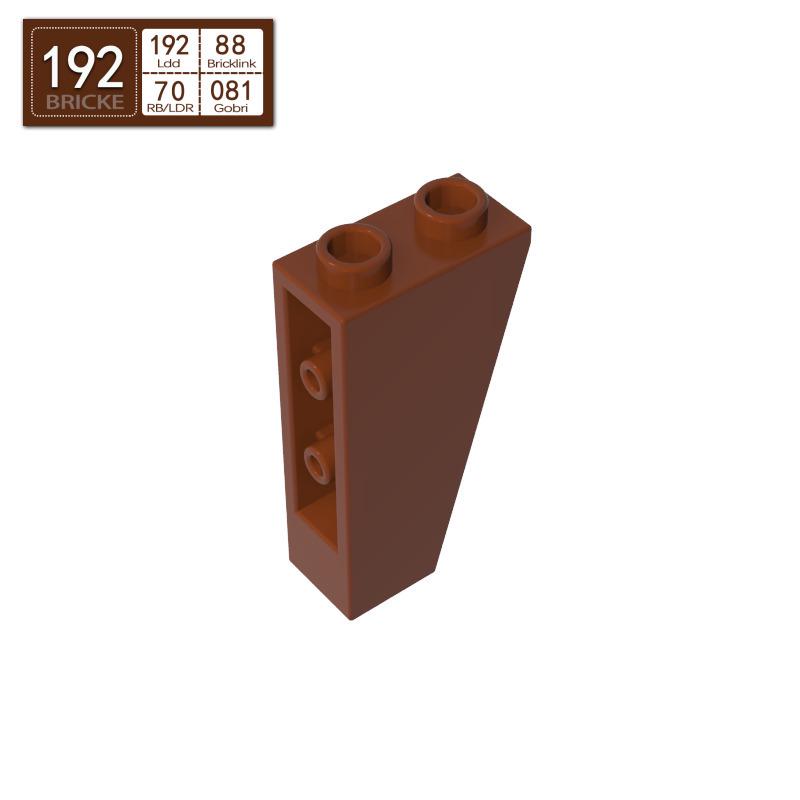 BRICKE 1x2x3 Inverted Sloped Brick Compatible with LEGO 2449 - DIY Building Blocks 50g (Approx. 28 pcs)