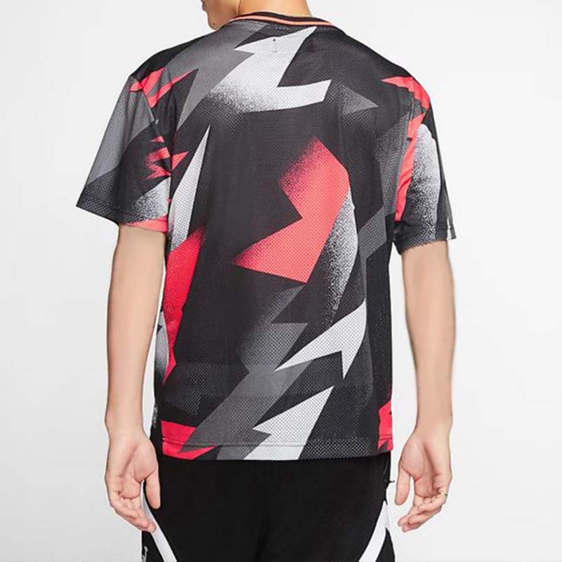 Jordan Paris Saint-Germain Mesh Football Training Short Sleeve T-Shirt Men Tops Black BV2027-010