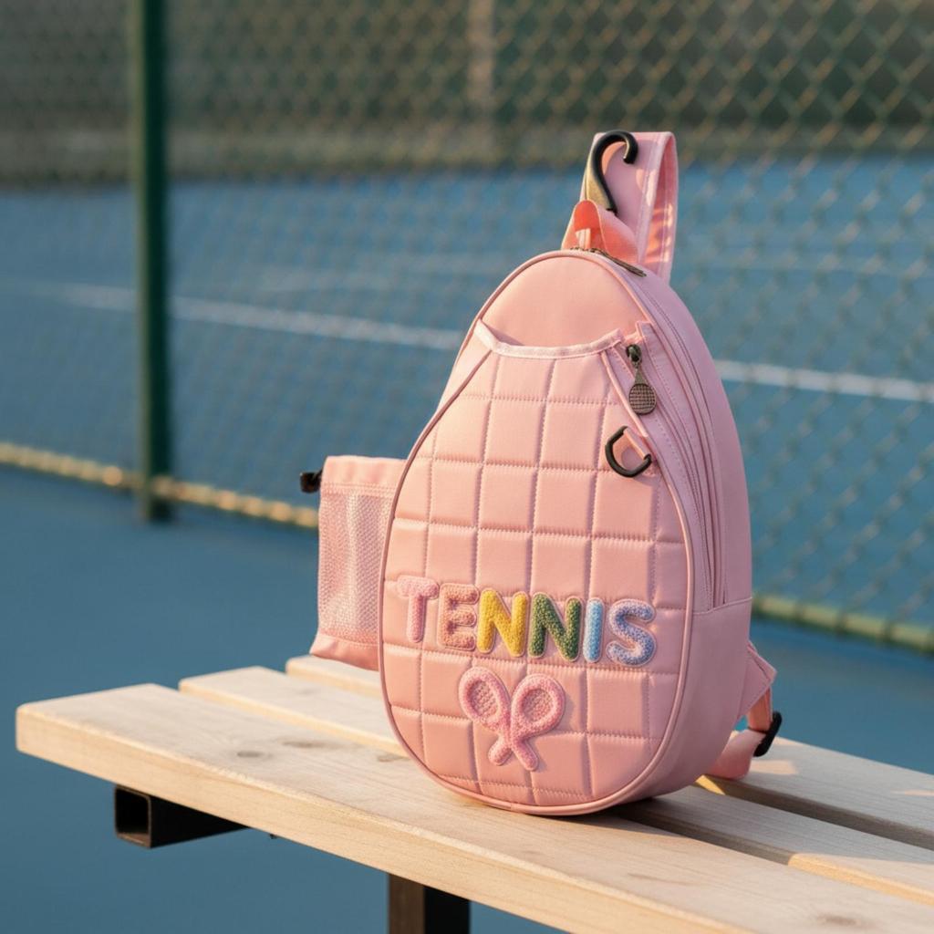 Tennis Bag with Mesh Side Pocket Compact for Court Days, Training Sessions
