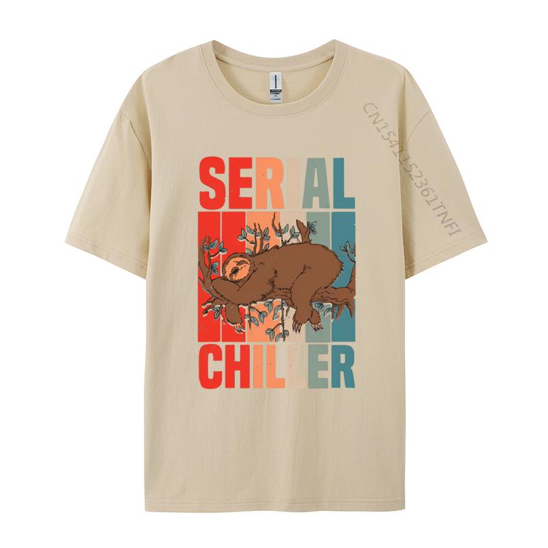Sloth Serial Chiller Chill Your Life T Shirt Men Cotton Tee Shirt Tees Tshirt Free Shipping Oversized Camisas