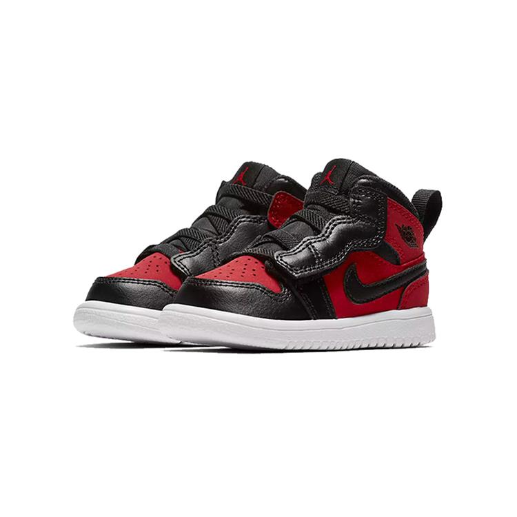 Jordan Zapatos Air Jordan 1 Mid Alt de caña media para niños pequeños Negros Rojos Bebé y Niño Pequeño AR6352-610