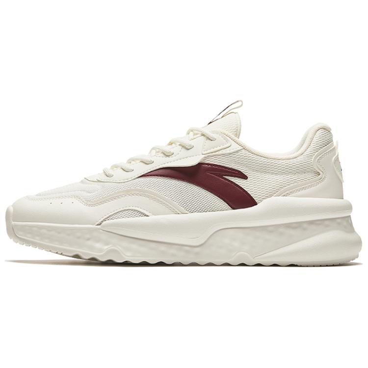 ANTA Casual Sneakers White Burgundy Men 912428823-4 42