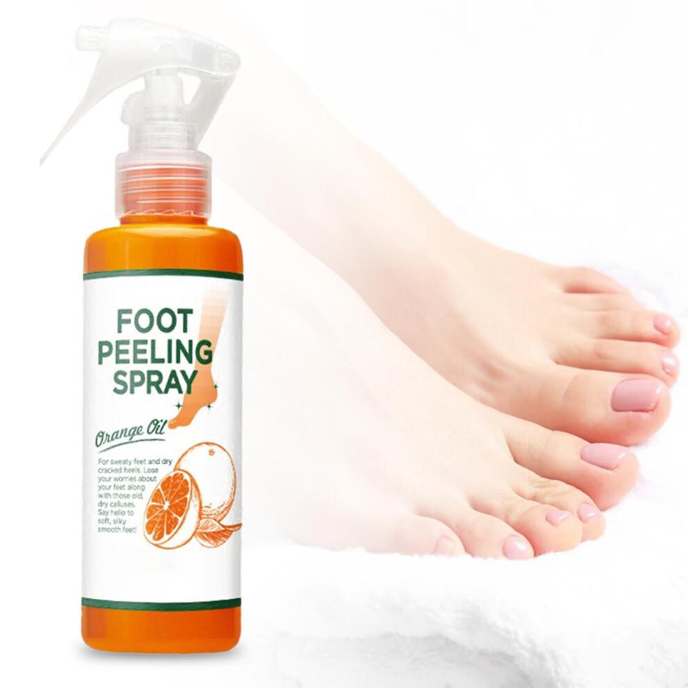 110ml Foot Peeling Spray Repair Rough Heels Cracked Healing Effective Orange Essence Pedicure Foot Dead Skin Remover For Heel City