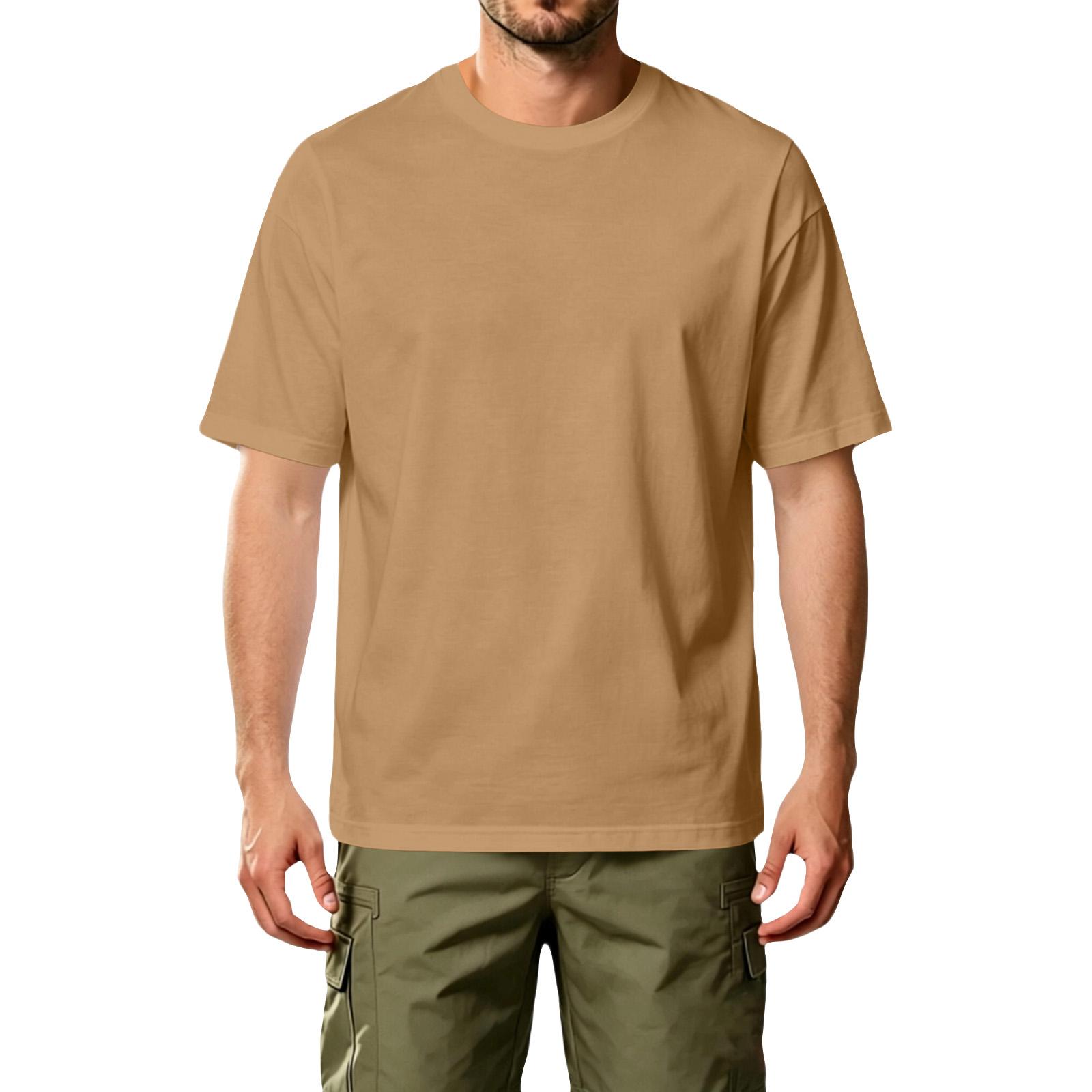 

Men s Casual Athletic T-Shirt Crew Neck Short Sleeve Lightweight Soft Fabric Comfortable Fit Basic Plain Tee for Everyday Wear XXXXL жовтий