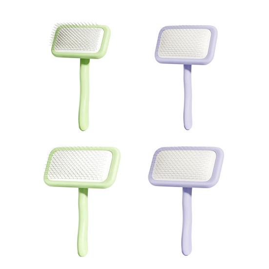 Cat Deshedding Brush Pet Grooming Comb Rounded Angled Teeth Remove Loose Undercoat Massage Dematting Comb for Long Short Hair Cats Dogs