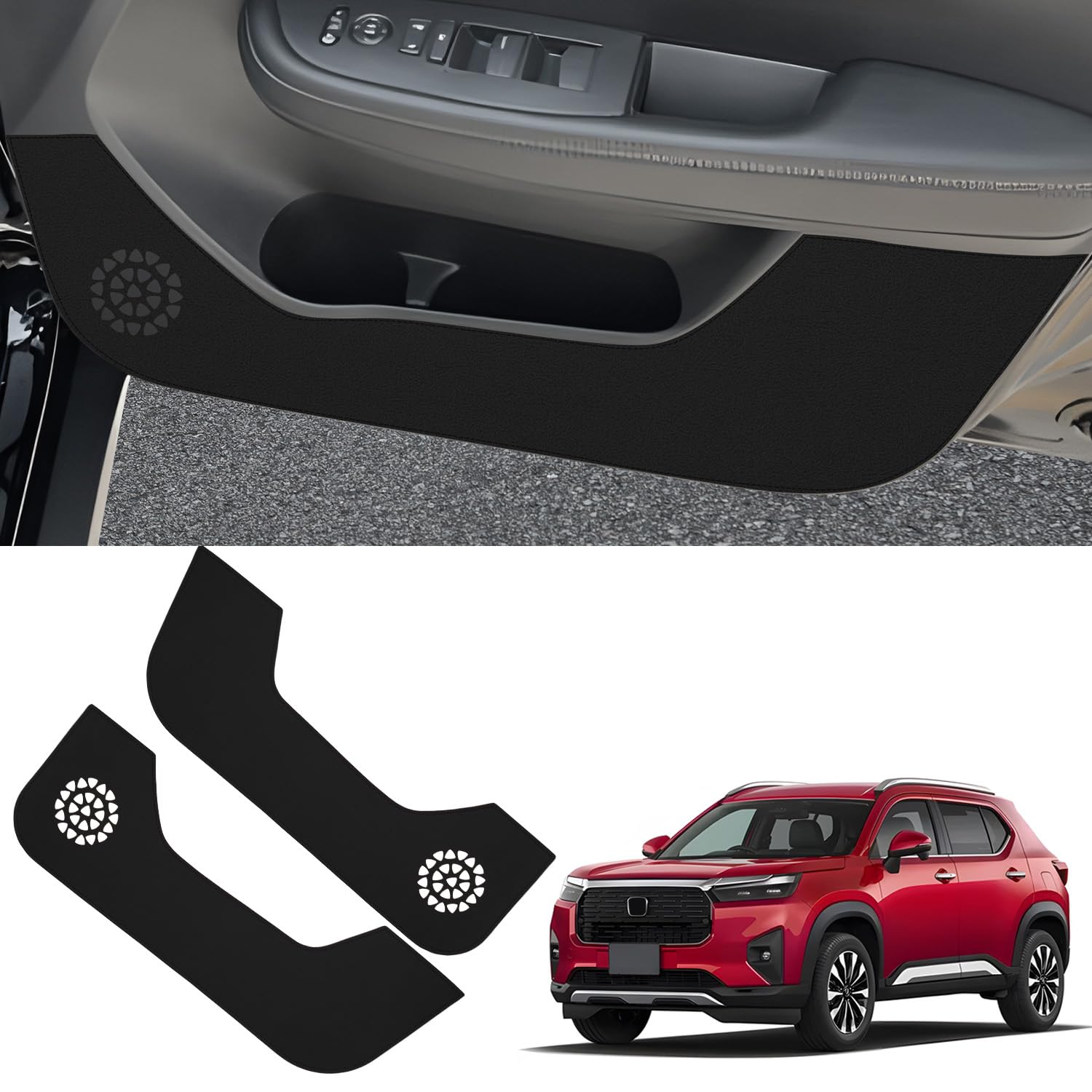 

GIMUYA Защитные накладки на двери от ударов ногами для новой Honda DG5 2024, настраиваемый интерьер, ПУ, комплект из 2 штук, WR-V (X/Z/Z+) (Начиная с марта), чёрный