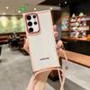 Applicable to Samsung s25ultra mobile phone case transparent anti-drop oblique span portable case anti-drop protective case A series A56