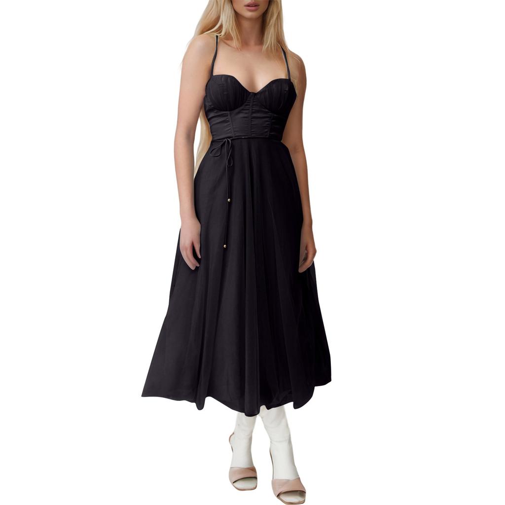 Sexy Suspender Casual Dress Multicolor Women's Dress