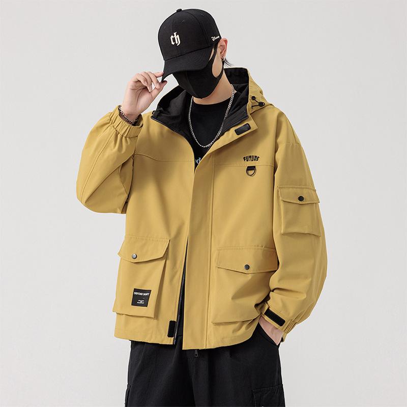 

Мужская весенне-осенняя новая куртка M-8XL больших размеров, модная повседневная мужская куртка, рабочая одежда, водонепроницаемая мужская куртка 8XL