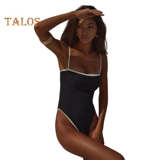 Costume Da Bagno Donna Intero Con Vita Alta E Coppe - Modello Con Sostegno Per Seno - Perfetto Per Surf E Piscina