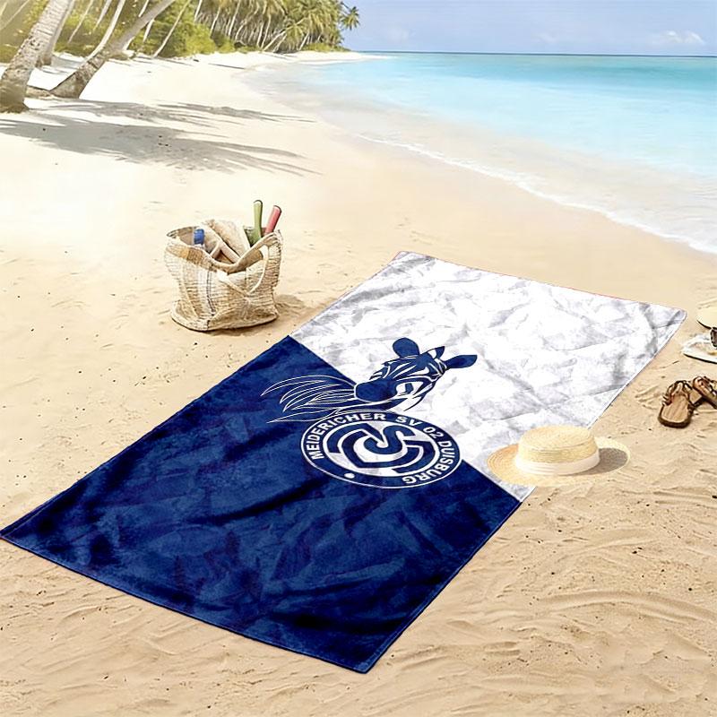 MSV Duisburg Print Strandtuch, Großes Weiches Schnelltrocknendes Handtuch für Strand Camping Schwimmen