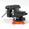 VEVOR Bench Vise, 114 mm(4.5-inch) Jaw Width 84 mm(3.3-inch) Jaw Opening , 240-Degree Swivel Locking Base Multipurpose Vise with Anvil