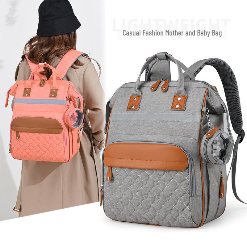 2024 High-End Winter Mommy Backpack: Wet & Dry Separation, Large Capacity, Double Shoulder, Perfect for Outings with Baby.