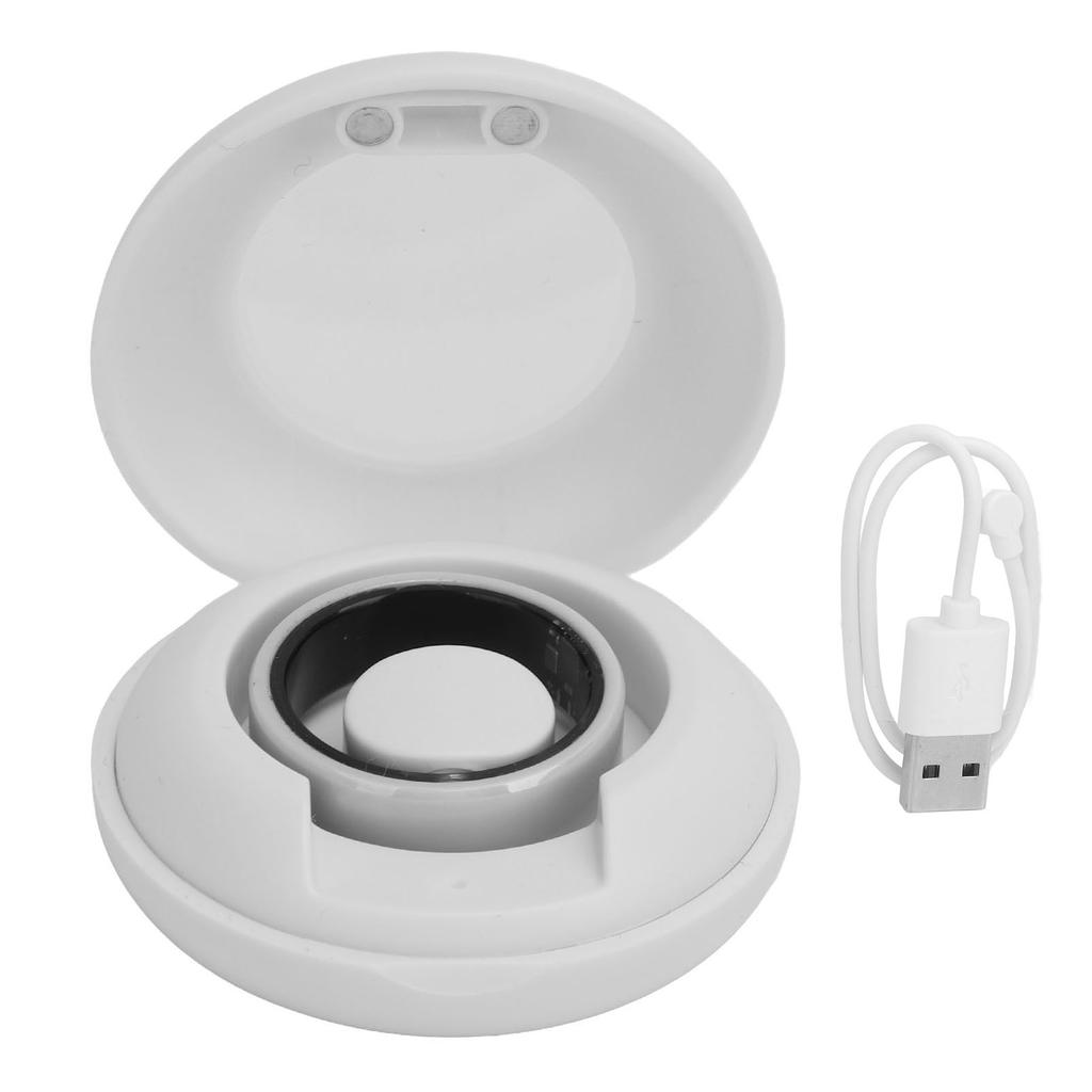 Smart Ring White BT IP68 Waterproof Rechargeable Pedometer Sleep Tracking Health Ring for Fitnss 10