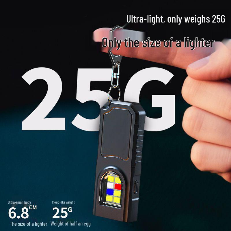 Rechargeable Mini LED Flashlight - Super Bright, Long Battery Life, Keychain Portable, Multi-Functional Outdoor Work Light