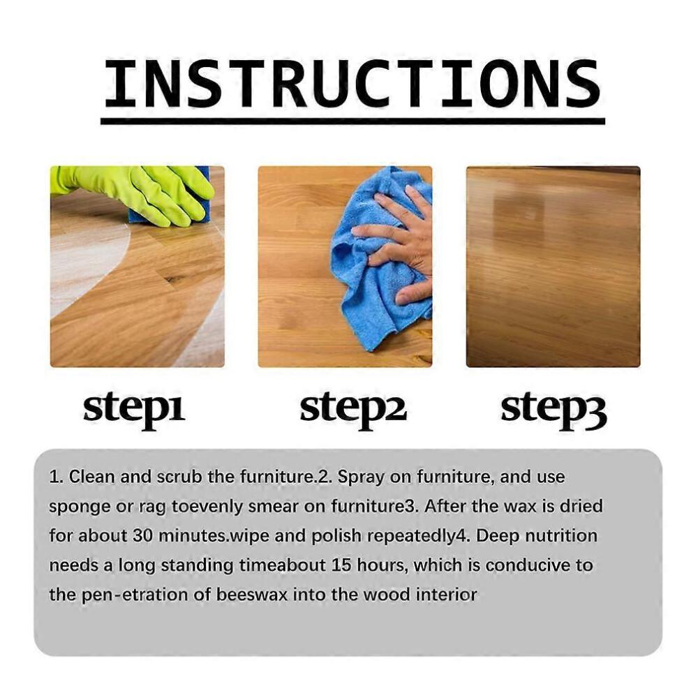 3Pcs 120ml Beeswax Spray Home Furniture Care Wooden Floor Cabinets Table Polish