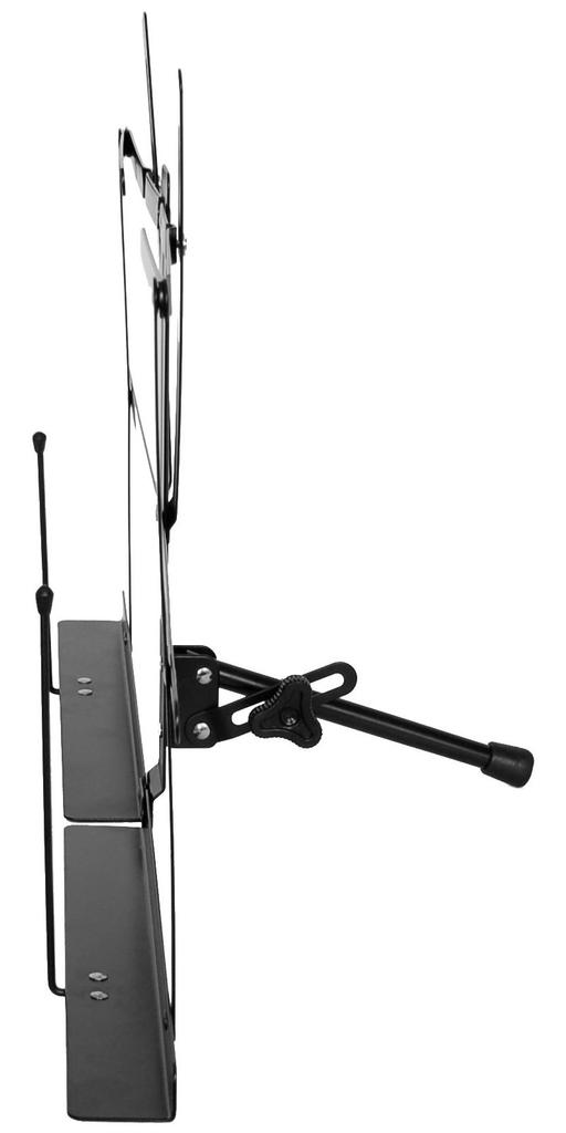 KC Kyoritz Tisch-Notenständer, Leichter Stahl, Faltbar, MS-140BK, Schwarz (Inklusive Softcase)