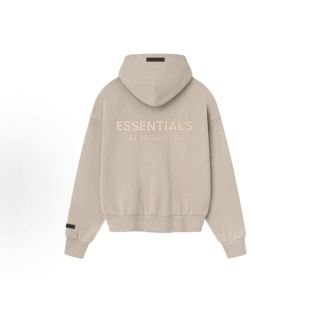 25SS Essentials Unisex Modna Bluza z Kapturem Zapinana na Zamek, Uszczelniona Metalowo, Wyściełana Fleecee na Jesień/Zimę