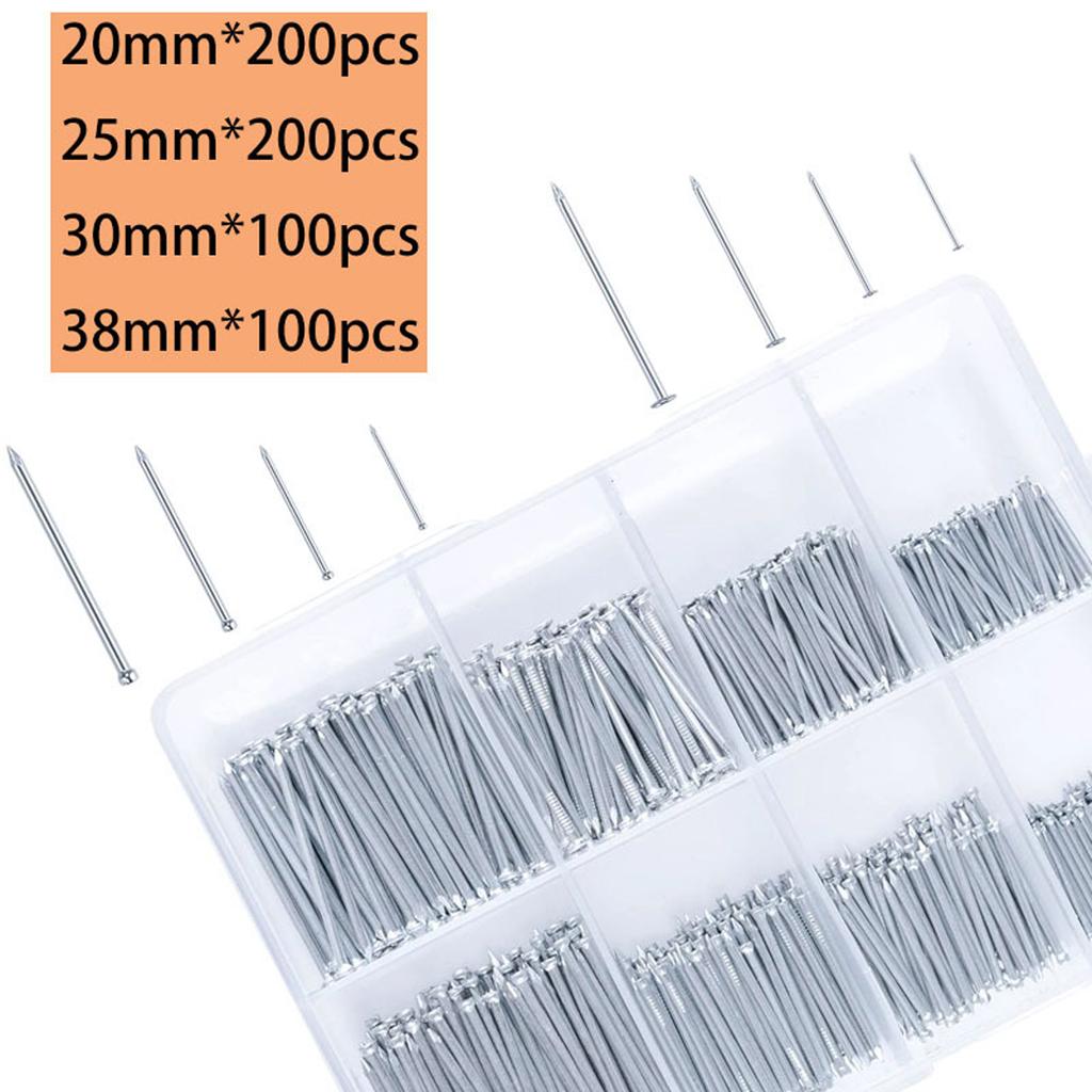 Picture Hanging Kit 600 Pieces Hardware NailClaw Hammer  Hammer with Anti-Slip Handle Common Nails Wood Nails