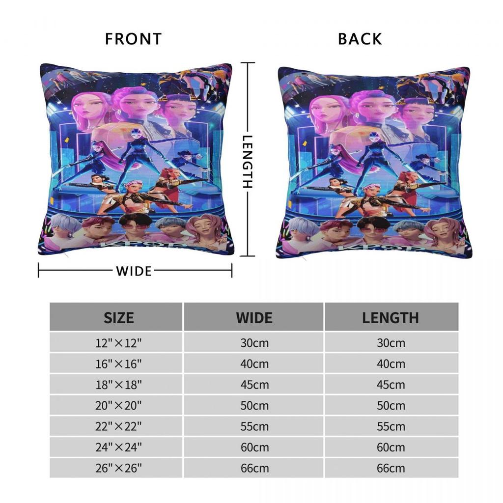 New Style Home Kpop Demon Hunters HuntrixDecor Pillowcases Stuff Pillow Covers Square Multi-Size