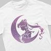 Vintage Retro 100% Baumwolle T-Shirt Herren Tees Top Sailor Moon Film Merch Geschenk für Frauen Cartoon