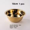 Stainless Steel Basin tureen Thickened Kitchen Bath Household Vegetable Wash gold golden Mixing Bowl Mixed salad Big soup bowl