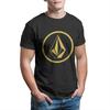 Men's Simple Gold Logo T Shirts  Cotton Clothes Funny Short Sleeve Crewneck Tee Shirt New Arrival T-Shirts