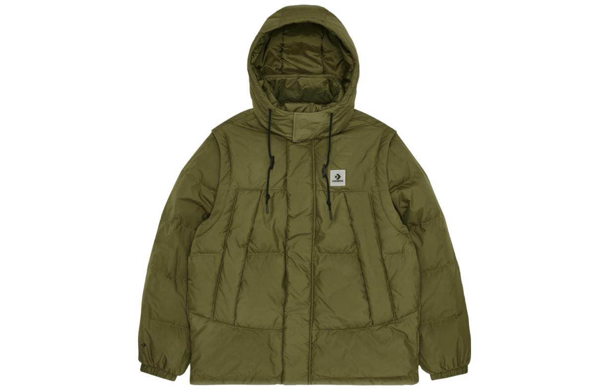 Converse Jackets Men s Green Hooded Moderate Other 10025253-A02 L