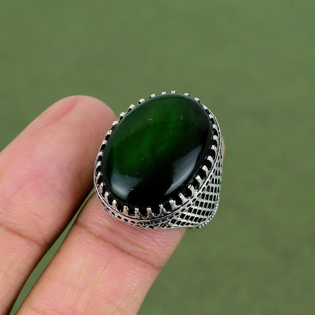 Green Fire Labradorite Ring 925 Sterling Silver Ring Statement Jewelry Gemstone Ring For Gift Handmade Silver Jewelry Available In Ring Size