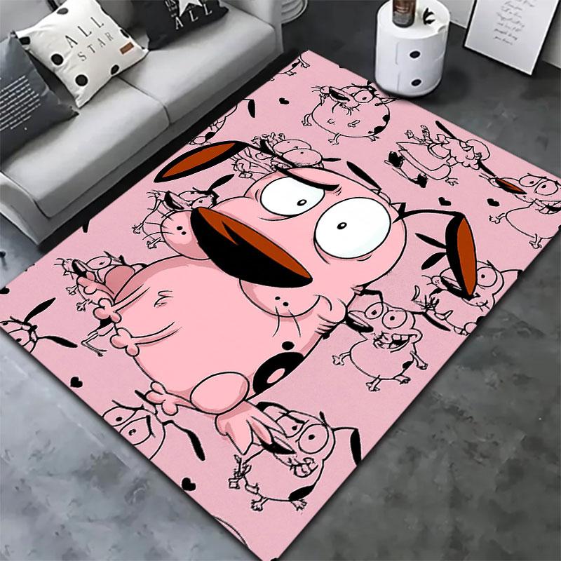 Courage the Cowardly Dog Carpet Rug for Living Room Bedroom Home Sofa Decoration,Kids play Non-slip Floor Mat