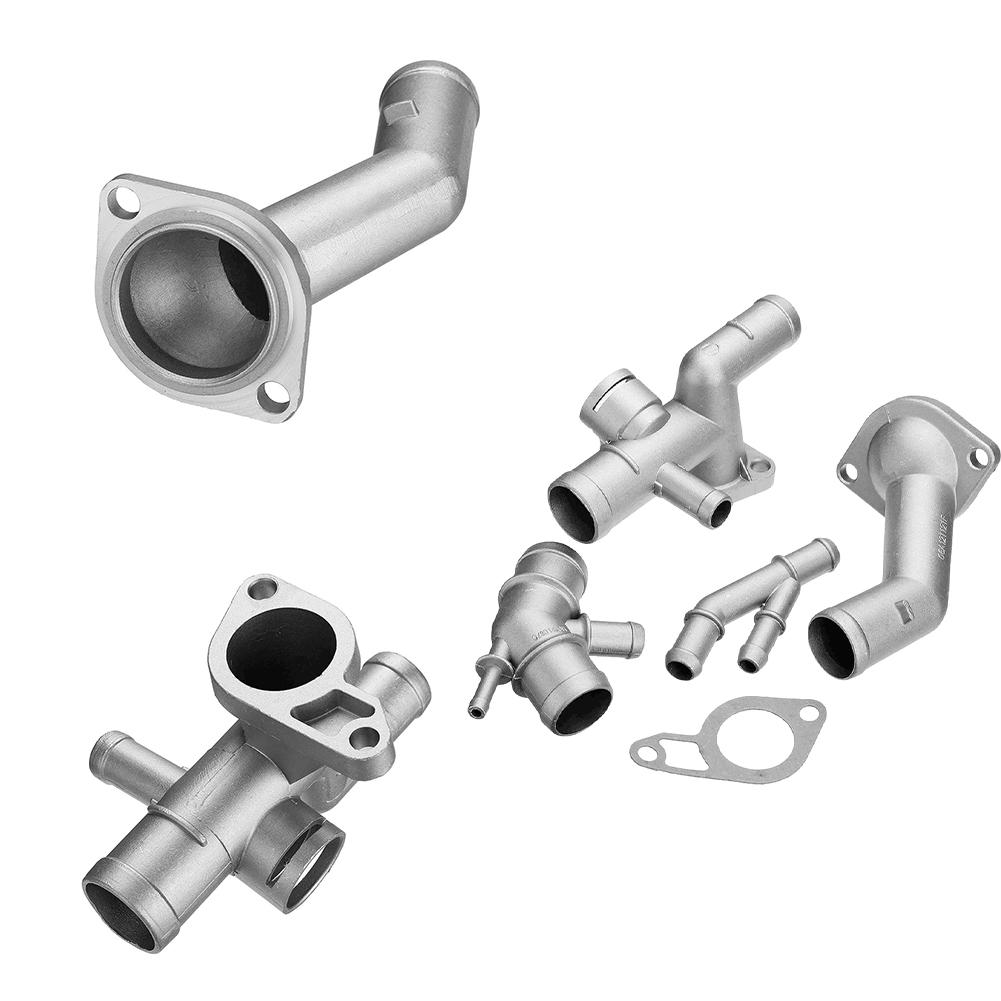 4 stuks Aluminium Flens Motor Koeling Kit Vervanging Motor Koelvloeistof Slang Connector 06A121132A voor Golf MK4 Jetta 1.8T