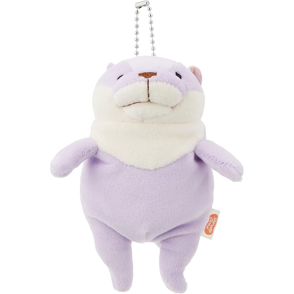 Shinada Global Mochi Series Pastel Lavender Otter Plush Toy Mini 7x5x14cm Animal MOKW-0088PL