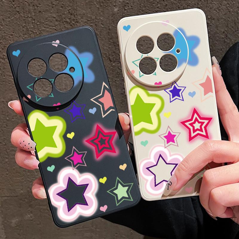 Buntes Sternenmuster Hülle Für OnePlus 15 13 13T 12 Weiches TPU Silikon Cover Für Oneplus Nord 5 13R 12R 11R 5G