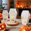 Resin Casting Molds Halloween Coffins Lampshade Silicone Mold, DIY Hollow Ghost Spider Bat Food Grade Crafts Gypsum Cement Epoxy Mold Handmade