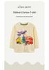 Autumn 2025 European Kids Cartoon Car Print Long Sleeve T-shirt