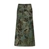 Mori Style Retro Print High Waist Pleated A-line Skirt for Women