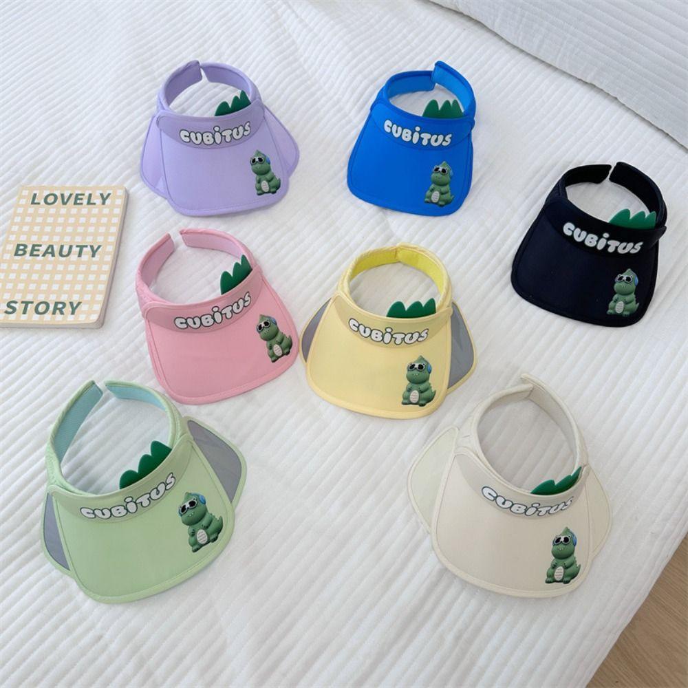 

Cartoon Baby Empty Top Hat Dinosaur Sunscreen Hat Portable Beach Hat Girls style 7