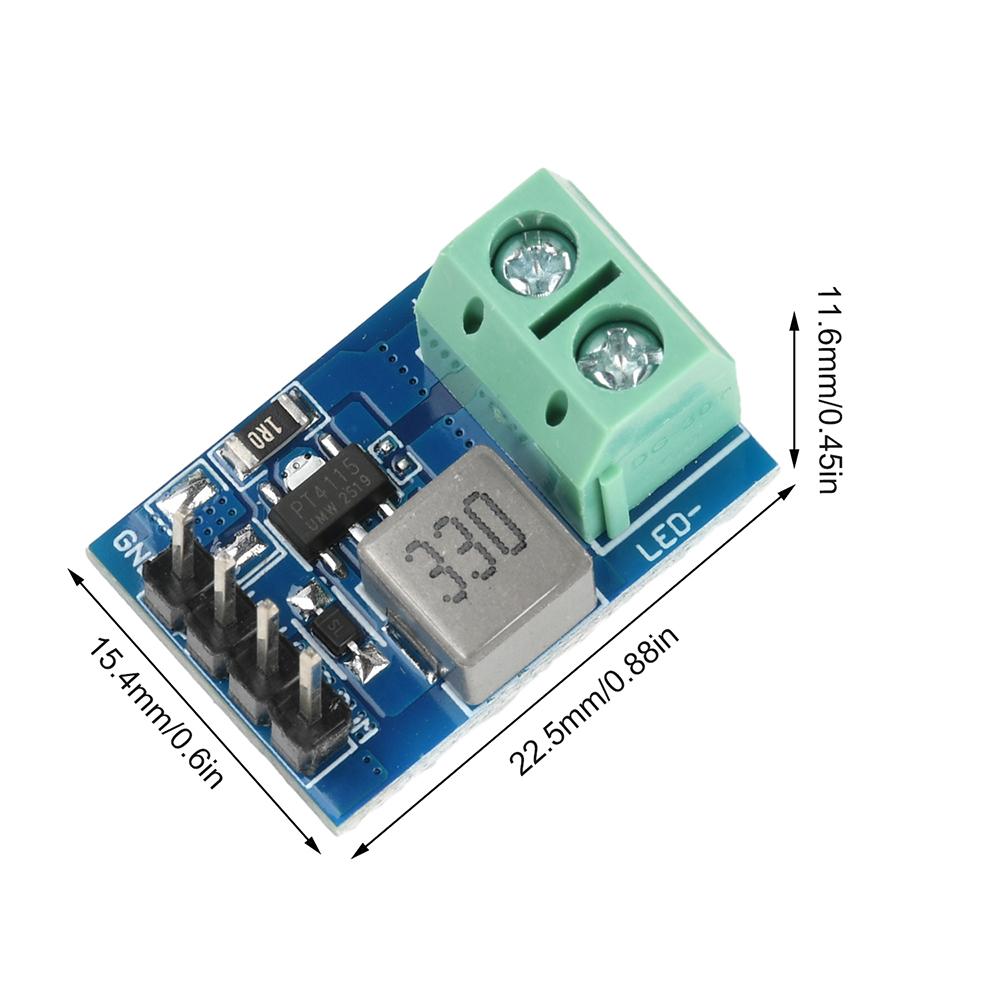 PT4115 LED Driver Module DC 12V Constant Current Output PT4115 1-10S Industrial LED Driver with PWM Dimming for LED Strips