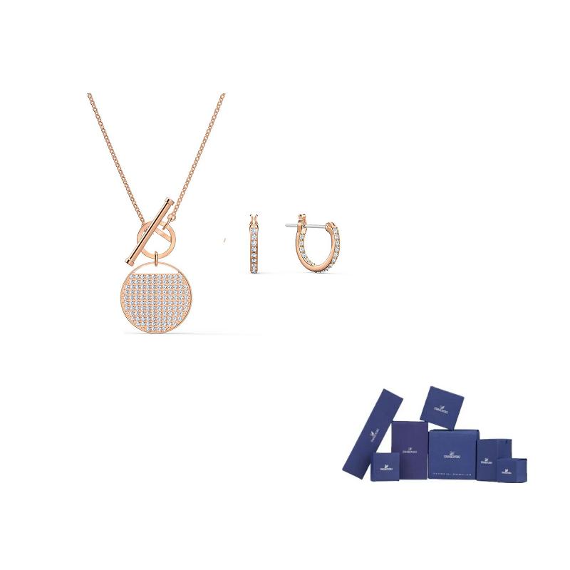 Swarovski Ginger Necklaces Womens F-Original brand box розового золота
