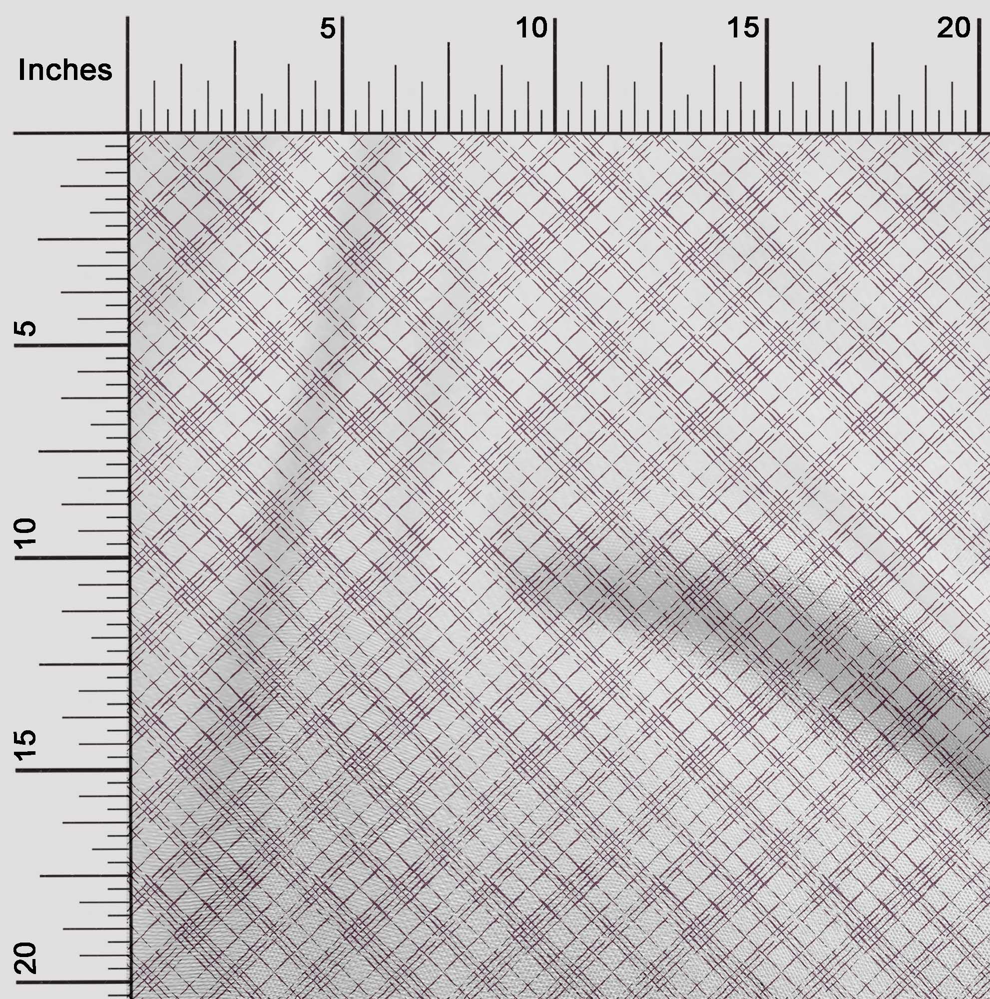 

oneOone Cotton Flex Brown Fabric Geometric Check Одяг своїми руками Тканина для стьобання Тканина з принтом на ярди 40 дюймів 42 Inch Wide - Viscose Chiffon винний
