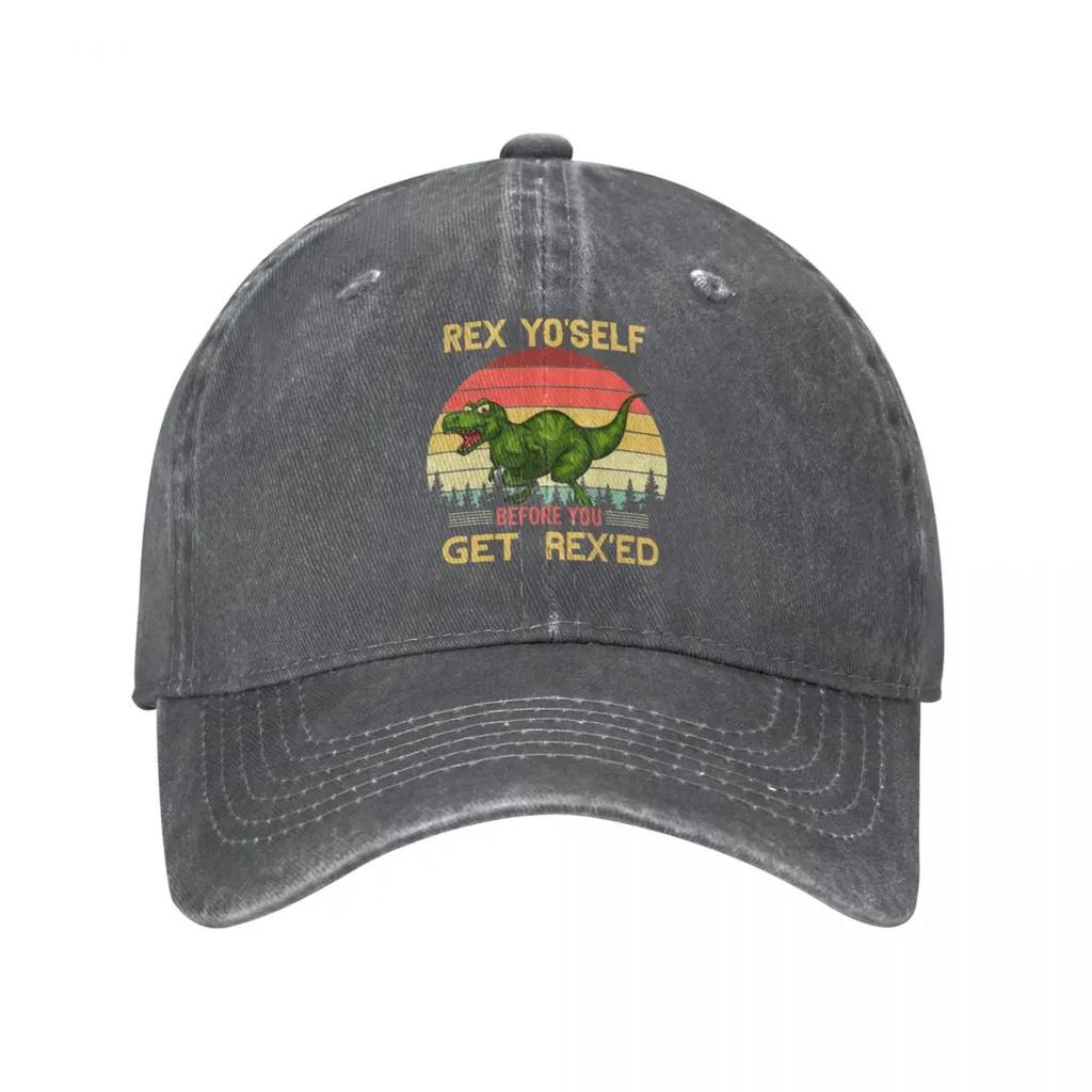 Hip Hop Washed Cotton Rex Yoself Dinosaur Baseball Cap For Boy Girl Sun Hat Adjustable Dinosaurs Lovers Cartoon Casquette Gorras
