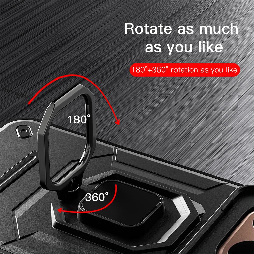 KEYSION Shockproof Armor Case for Xiaomi 15T Pro 5G Slide Camera Protection Metal Ring Stand Phone Back Cover for Xiaomi 15T 5G