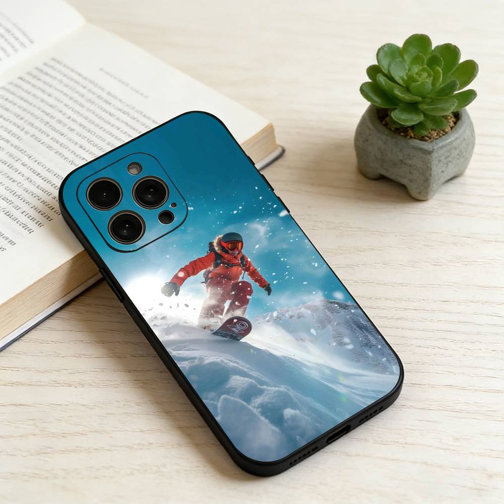 

S-Skiing Phone Case Silicone Soft For IPhone 17 16 15 14 13 12 11 X XR Plus Pro Max Plus iPhone16se4