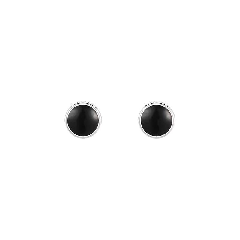 Simple Black Stud Earrings Female Niche Design Temperament Cold Wind New Unique Earrings